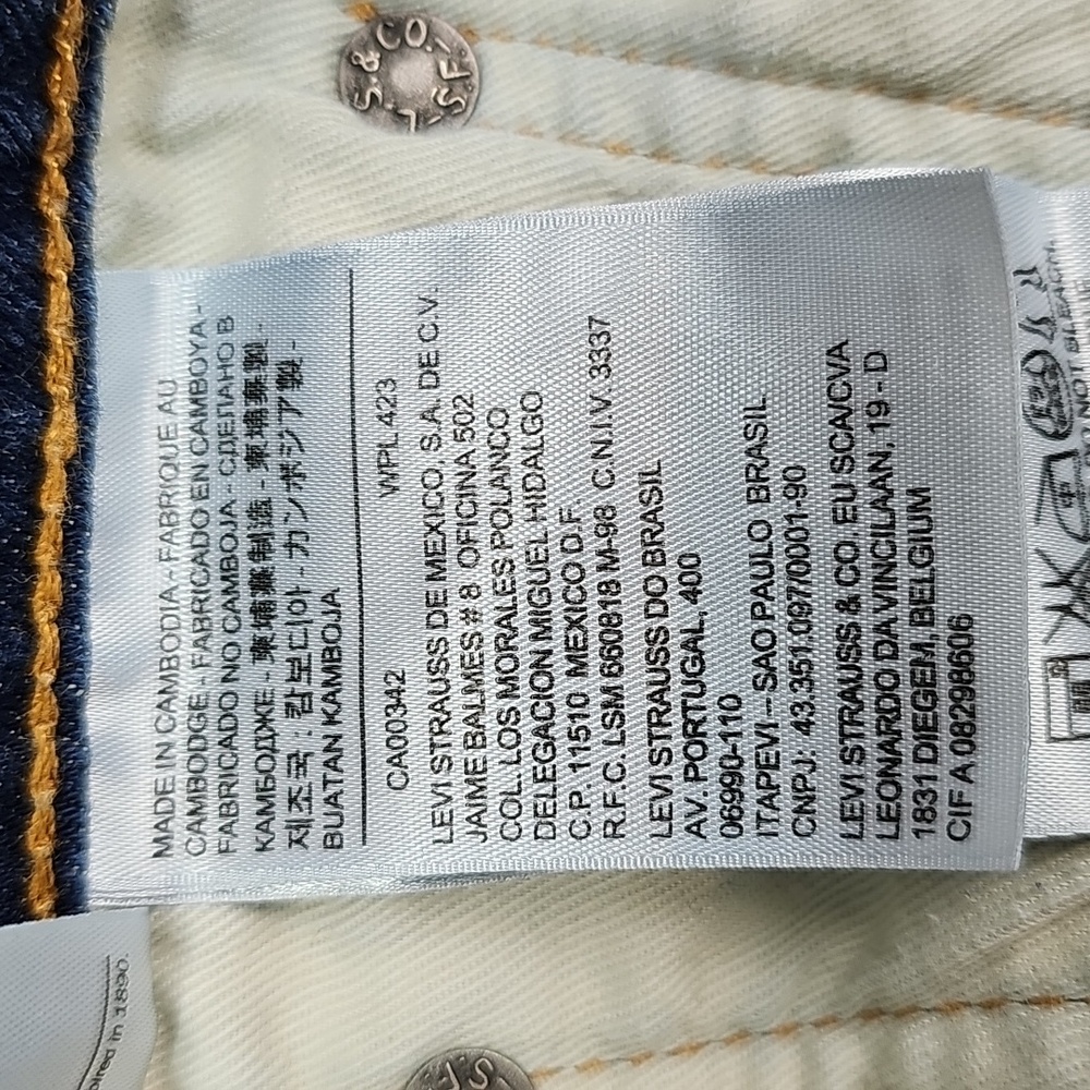 MEN'S LEVI'S 504 REGULAR STRAIGHT FIT DENIM BLUE JEANS - Picture 12 of 15
